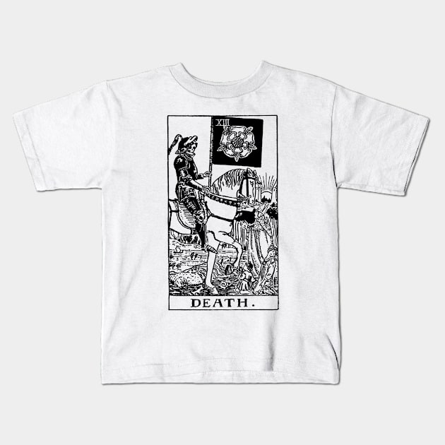 Death Tarot in black Kids T-Shirt by winterwinter